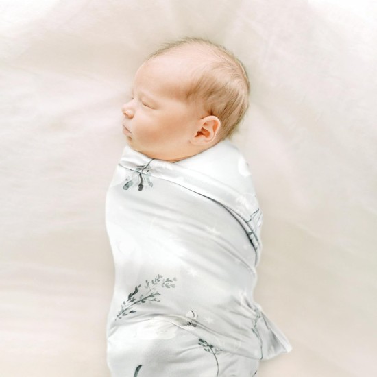 GRSSDER 2 Pack Super Soft Jersey Knit Swaddle Blankets for Baby Girls and Boys, Double Layer Reversible Receiving Blankets 34 x 44 Extra Large for Swaddling, Bear & Snow Wolf