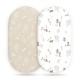 GRSSDER Stretch Ultra Soft Fitted Bassinet Sheet Set 2 Pack, Universal Fit for Bassinets Baby Cradle Moses Basket Oval Rectangle Mattress Safe and Snug, Stylish Watercolor Rabbit Pattern | Safe and Snug, Universal Fit, Fitted, for Bassinets