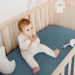 GRSSDER Mini Crib Sheets Fitted, Pack and Play Sheets 2 Pack, Ultra Soft Stretchy Pack N Play Sheets, Universal Fit for Playard Mattress, Jersey Crib Sheets Neutral for Boys and Girls