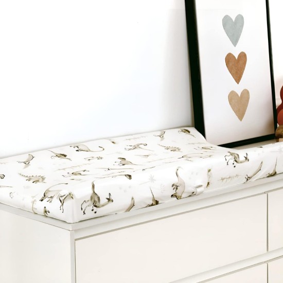 GRSSDER Stretch Ultra Soft Jersey Knit Changing Pad Cover Set 2 Pack, Change Table Pad Covers Fit 32"/34" x 16" Pads Safe and Snug, Pretty Pattern for Baby