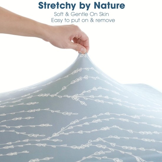 GRSSDER Stretchy Ultra Soft Jersey Knit Fitted Pack n Play Sheets Set 2 Pack, Portable/Mini Crib Mattresses for Boys and Girls, Universal Fit for Pack N Plays Pads Safe and Snug