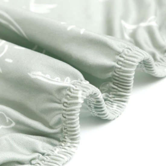 GRSSDER Stretch Ultra Soft Jersey Knit Changing Pad Cover Set 2 Pack, Change Table Pad Covers Fit 32"/34" x 16" Pads Safe and Snug, Pretty Pattern for Baby