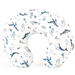 GRSSDER Reversible Nursing Pillow Cover, Ultra Soft Stretchy Minky Removable Nursing Covers Fitted for Breastfeeding Pillows Snug and Safe