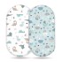 GRSSDER Stretchy Ultra Soft Fitted Bassinet Sheet Set 2 Pack, Universal Fit for Bassinets Baby Cradle Moses Basket Oval Rectangle Pad/Mattress