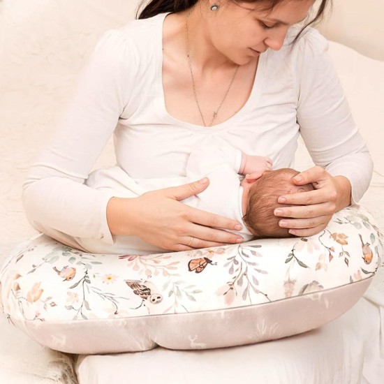 GRSSDER 2 Pack Nursing Pillow Covers for Girls, Ultra Soft Stretchy Minky Easy Removable and Universal Fit for Breastfeeding Pillows Snug and Cozy Comfort, Perfect