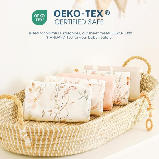 GRSSDER Baby Blankets Super Soft Stretchy Jersey Knit Swaddle Blanket for Baby Girls, Stylish Double Layer Receiving Blankets 34 x 44 Extra Large for Swaddling