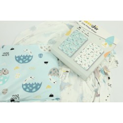 GRSSDER Stretchy Ultra Soft Jersey Knit Fitted Crib Sheets Set 2 Pack, Crib sheets Deep Pocket and Cozy Fits All Standard Crib Mattress Pads Safe and Snug, Happy Dinosaurs Print for Boys and Girls