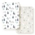 Stretch Ultra Soft Jersey Knit Fitted Pack and Play Sheets Set 2 Pack, Fit Portable/Mini Cribs Sheets, Playpen Mattress Pads Safe and Snug, Cute Stylish Playard Sheets Wild Forest Print for Baby