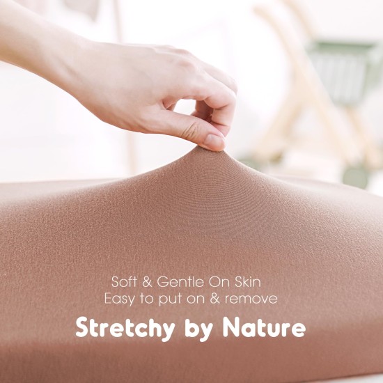 GRSSDER Stretchy Ultra Soft Fitted Bassinet Sheet Set 2 Pack, Universal Fit for Bassinets Baby Cradle Moses Basket Oval Rectangle Mattress Safe and Snug